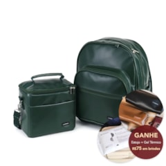 Kit Mochila Essential + Térmica Move Média Verde Oliva