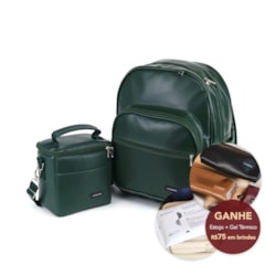 Kit Mochila Essential + Térmica Move Mini Verde Oliva