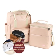 Kit Mochila Quadrada + Térmica Move Grande Nude