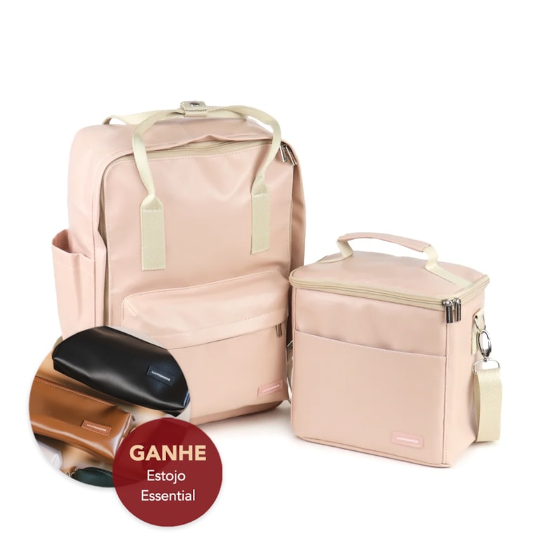 Kit Mochila Quadrada + Térmica Move Média Nude