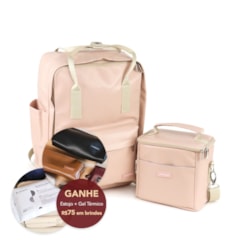 Kit Mochila Quadrada + Térmica Move Mini Nude