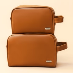 Kit Necessaire Essential Caramelo