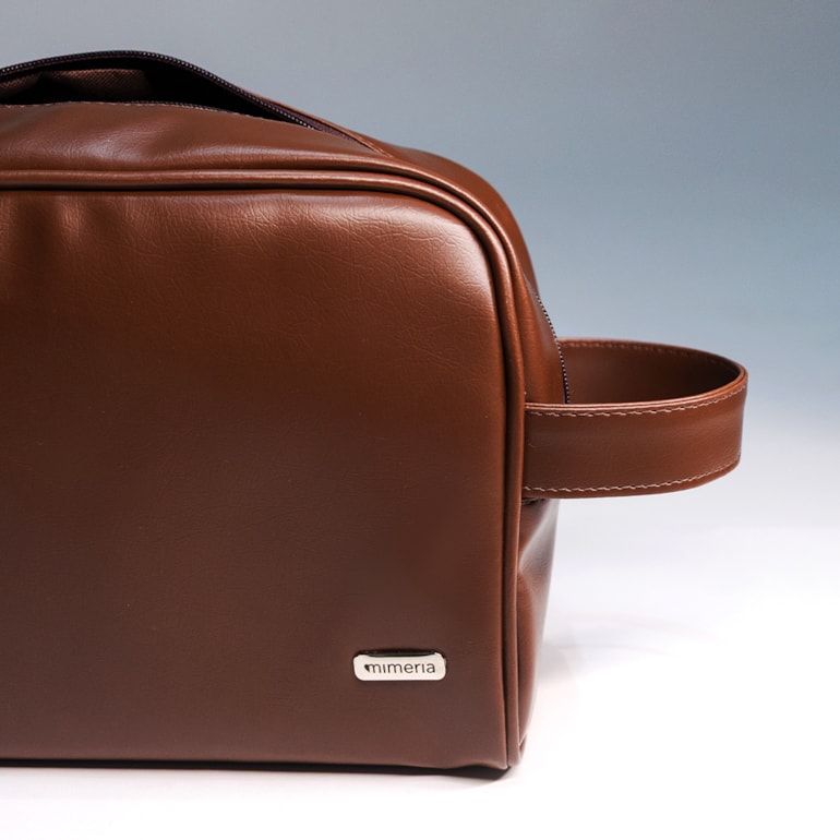 Kit Necessaire Essential Marrom Cacau