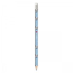 Lápis Preto com Borracha Panda Azul