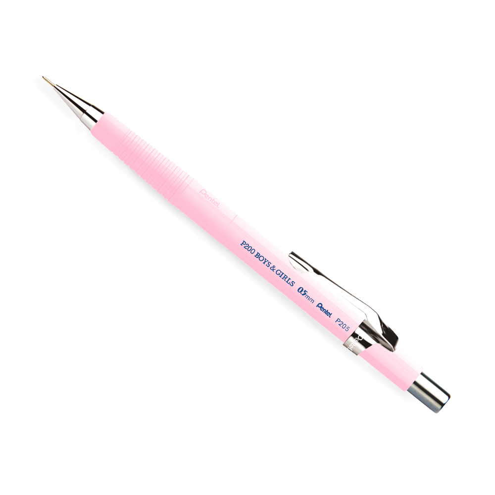 Lapiseira Pentel Sharp P200 Boys and Girls Rosa Claro Ponta:0.5 mm