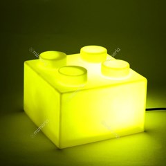 Luminária Bloco de Montar Amarelo