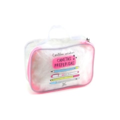 Maleta Necessaire Canetas Preferidas Transparente