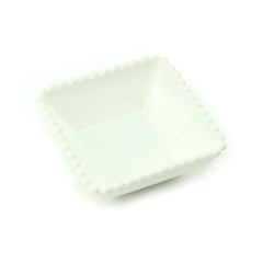 Mini Bowl de Cerâmica Quadrado Branco