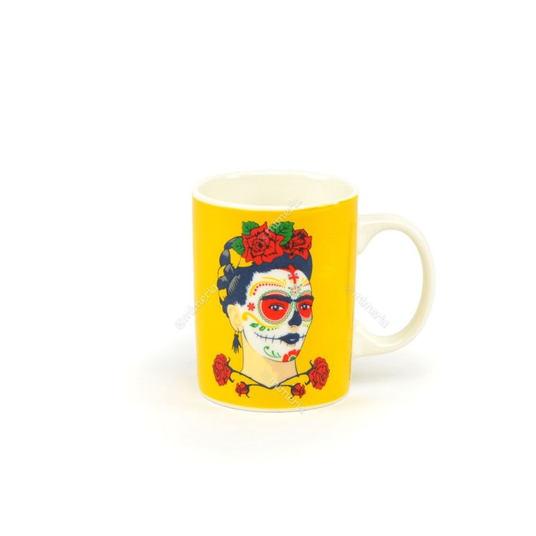 Mini Caneca Frida Kahlo Amarela