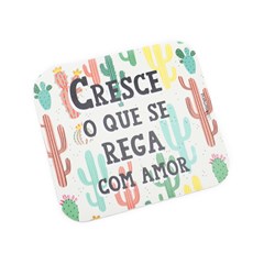 Mouse Pad Cactos Colors Bege com Frase