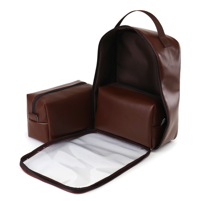Necessaire Cristal Trio Marrom Cacau