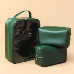 Necessaire Cristal Trio Verde Oliva