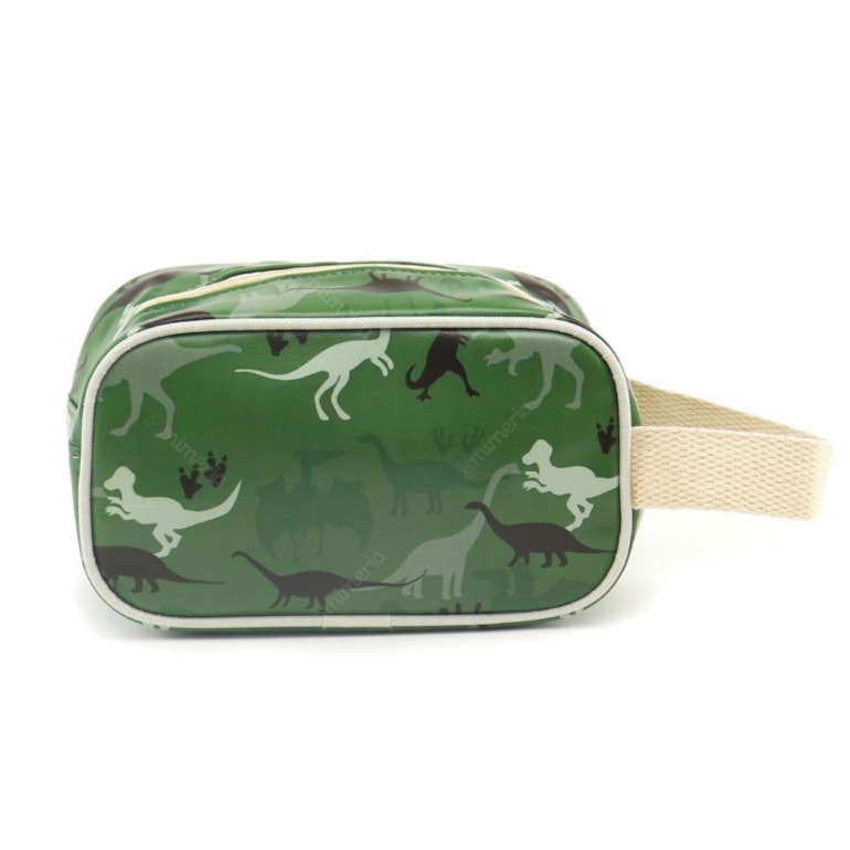 Necessaire de Viagem com Alça Dino Verde