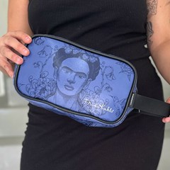Necessaire de Viagem com Alça Frida Kahlo Colores Azul