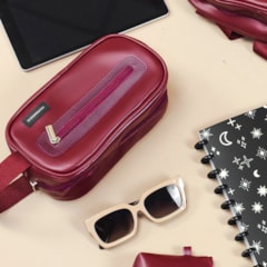 Necessaire de Viagem com Alça Vermelho Cereja