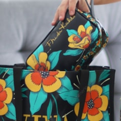Necessaire Estampada Média Frida Kahlo Viva La Vida