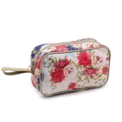 Necessaire Estampada Média Sou Feita de Flor Bege