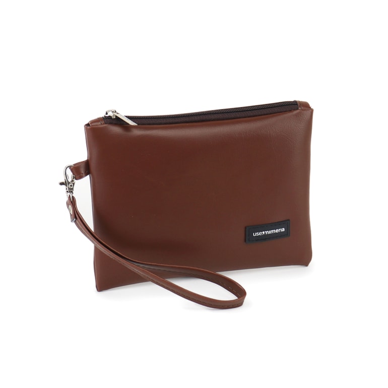 Necessaire Flat Marrom Cacau