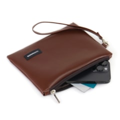 Necessaire Flat Marrom Cacau