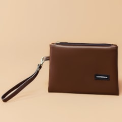 Necessaire Flat Marrom Cacau