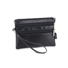 Necessaire Flat Tripla Preta