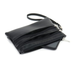 Necessaire Flat Tripla Preta