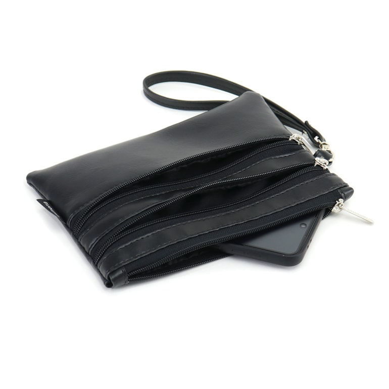 Necessaire Flat Tripla Preta