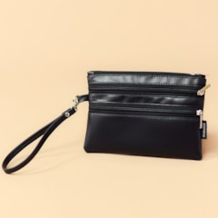 Necessaire Flat Tripla Preta