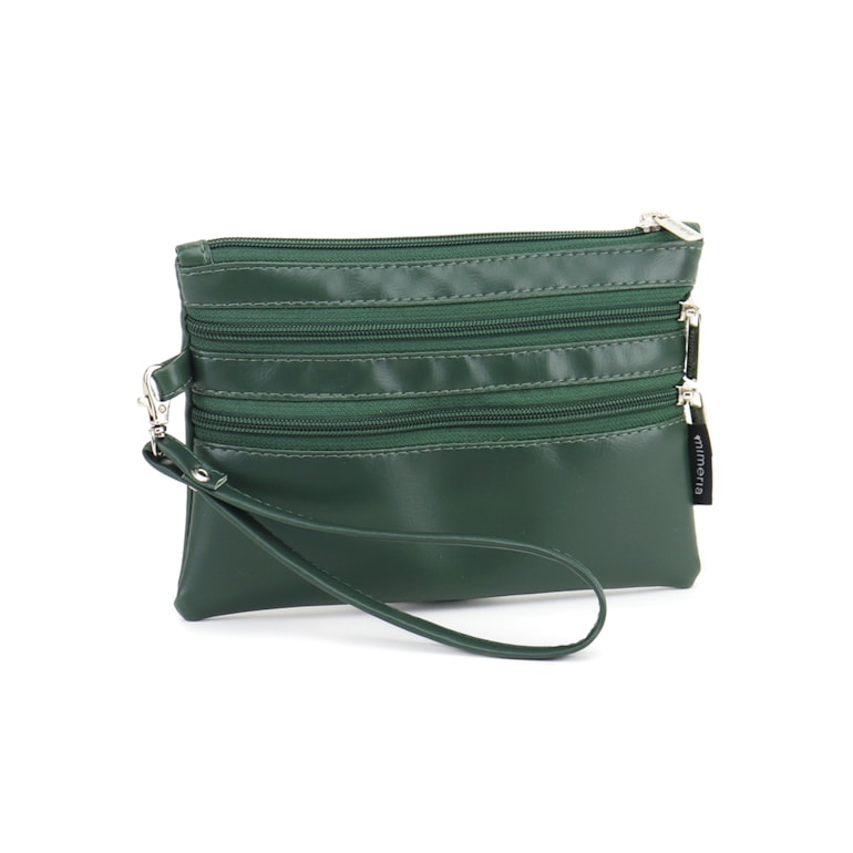 Necessaire Flat Tripla Verde Oliva