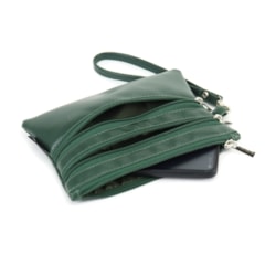 Necessaire Flat Tripla Verde Oliva