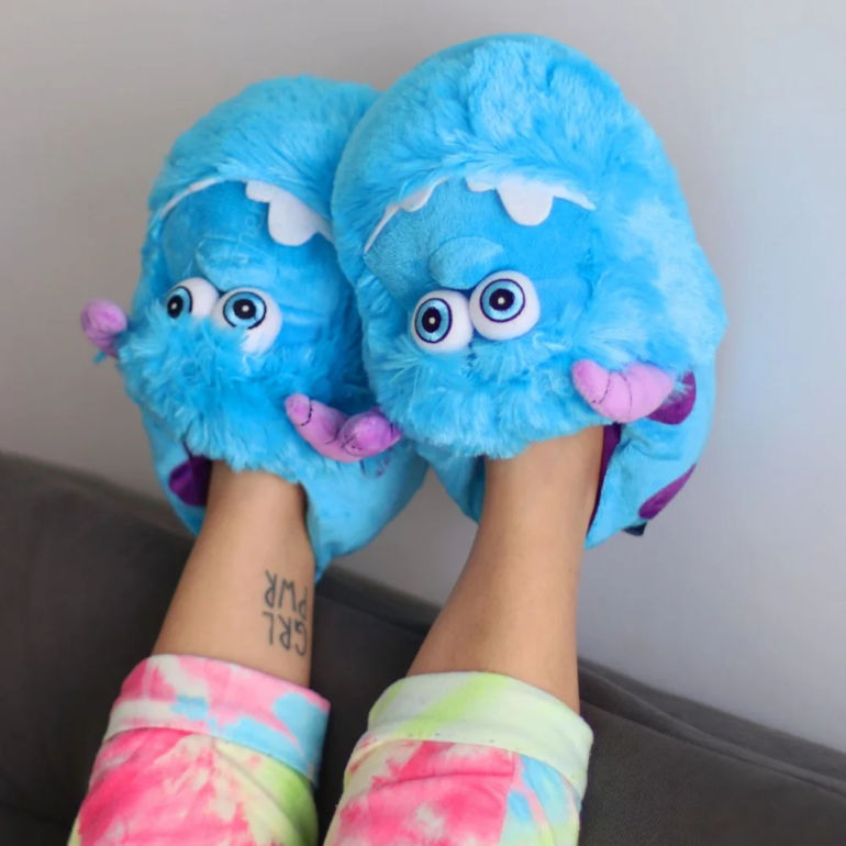 Pantufa 3D Monstros S.A. Cabeça Sulley Tamanho:M (36-38)