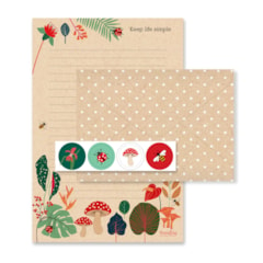 Papel de Carta Love Garden Kraft 4 Unidades