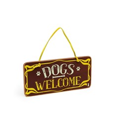 Placa de Porta Dogs Welcome