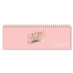 Planner Organizador Semanal Rosa Quadriculado