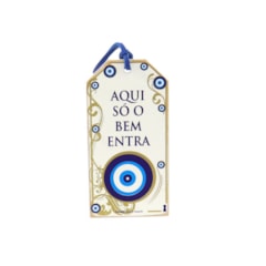 Plaquinha Tag Branca Olho Grego