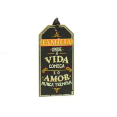 Plaquinha Tag Família