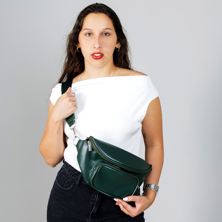 Pochete com Bolso Verde Oliva