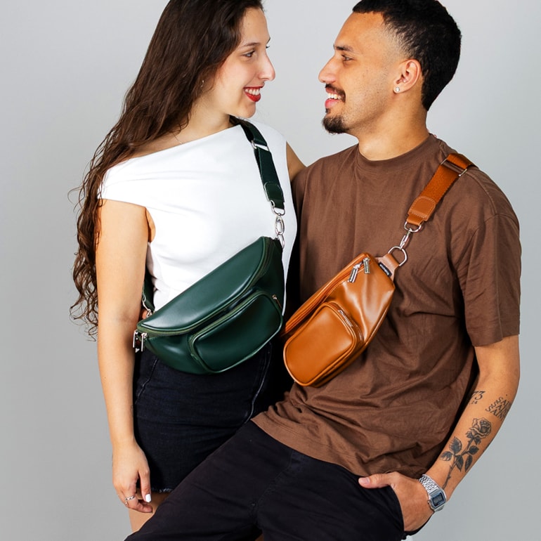 Pochete com Bolso Verde Oliva