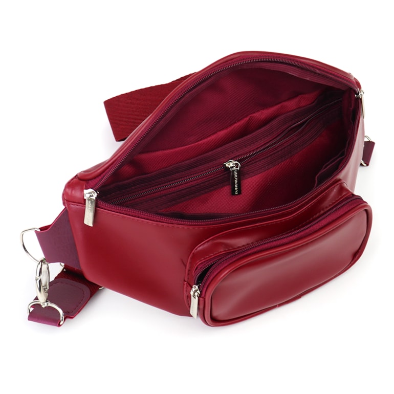 Pochete com Bolso Vermelho Cereja