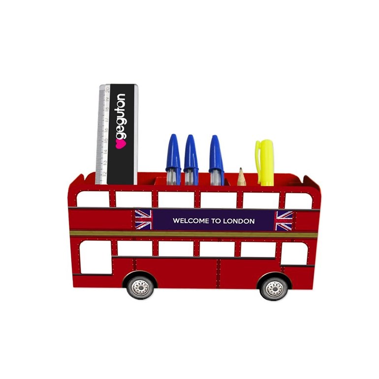 Porta-Lápis em Aço Ônibus Londres
