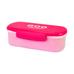 Pote Marmita 3 Compartimentos 450 ml Rosa