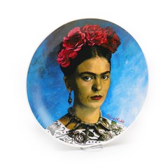 Prato de Porcelana Frida Kahlo Azul