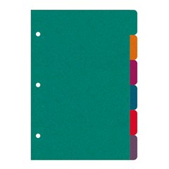 Refil Divisórias Kraft Coloridas para Caderno e Planner Argolado Fichário