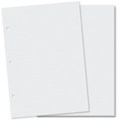 Refil Pontilhado Branco Caderno e Planner Argolado
