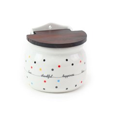 Saleiro de Porcelana para Parede Mini Dots