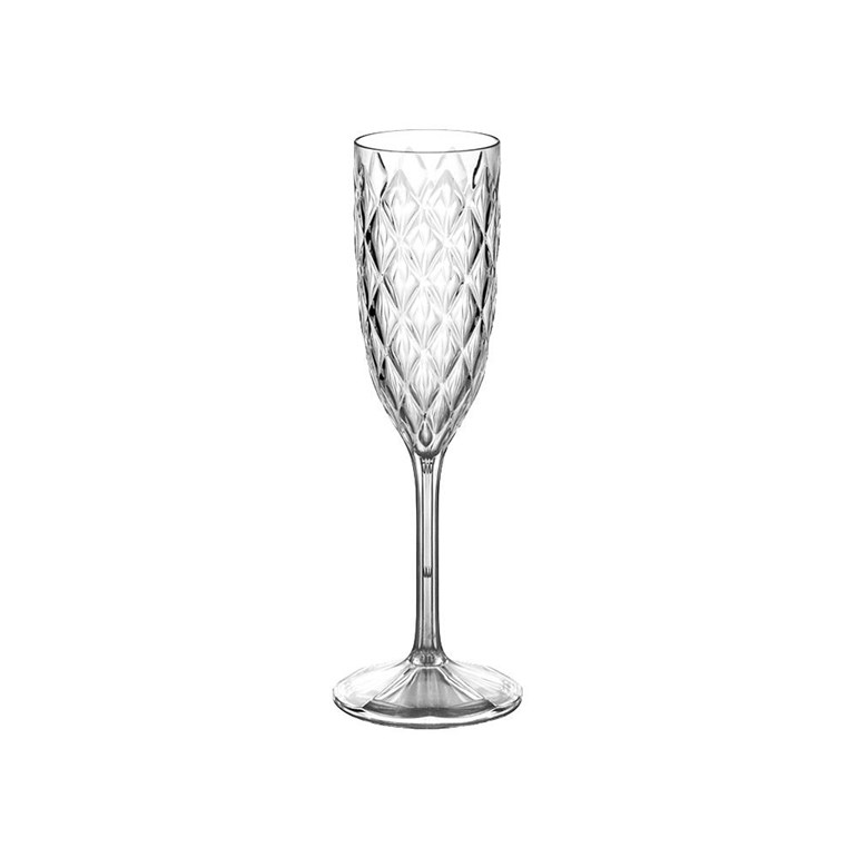 Taça de Champagne Glamour Transparente 200 ml