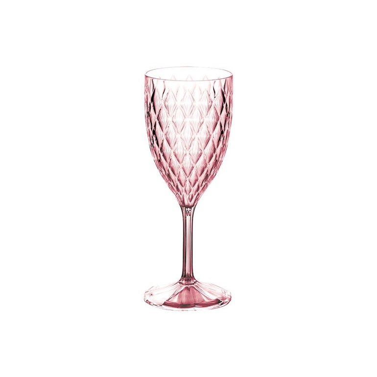 Taça de Vinho Glamour Rosa 330 ml