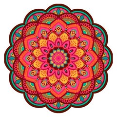 Tapete Mandala Floral Colorido